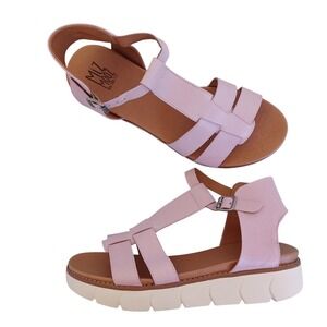Miz Mooz Margery Lilac Pink Leather Platform Gladiator Sandals EU 42 IB22392